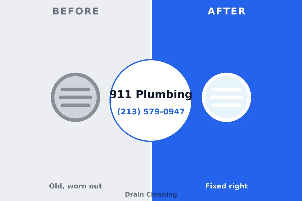 Before and after: plumbing repair St. Vincent College, PA